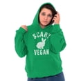 thumbnail image 4 of Scary Vegan Bunny Rabbit Vegetarian Hoodie Sweatshirt Women Men Brisco Brands L, 4 of 5
