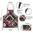 thumbnail image 3 of Pioneer Flower Floral Print Pattern Apron-Garden Aprons for Women with Pockets-Cotton Linen Waterproof Kitchen Cooking Gardening Aprons Adjustable for Kitchen,Cooking,BBQ and Salon 33x27 Inch, 3 of 7