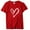 Red, variant on Zpanxa Valentines Day Gifts, Womens Summer Tops, O-neck Pullover Love Solid Color Printing Short Sleeves T-shirt Tops Womens Workout Tops Shirts Red M