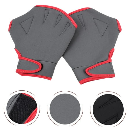 BESTYASH 1Pair Adjustable Nylon Swim Gloves Comfortable Flexible Water Gloves for Swimming