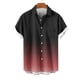 thumbnail image 4 of Blusa y camisa de manga corta con cuello vuelto para hombre, blusa informal de moda con cuello vuelto, estampado degradado, camisa de manga corta con botones, blusa de poliéster para hombre, 4 of 6