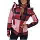 thumbnail image 2 of Pntutb Moda Mujer Casual Plaid Impreso Manga Larga Cremallera Slim Tops Outwear Chaquetas Liquidación Pntutb Pntutb-4427, 2 of 6