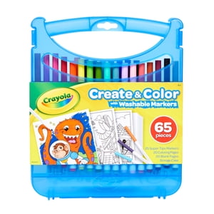 Crayola Create & Color Super Tips Marker Kit, 25 Markers with Paper