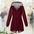 thumbnail image 6 of UVEASISHA Rain Jackets for Women Waterproof Rain Coats with Hood Lightweight Windbreaker Outdoor Womens Raincoats Wine L, 6 of 8