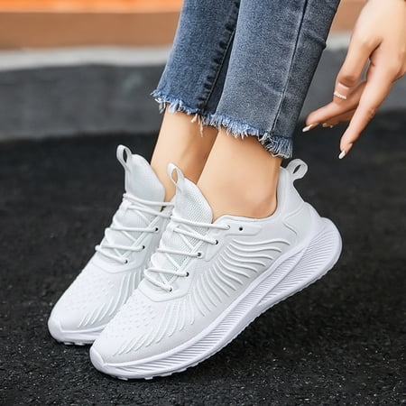 

NECHOLOGY Sneaker for Women Ladies Shoes Casual Large Size Lightweight Comfortable Breathable Internationalist Women Sneaker White 7