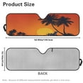 thumbnail image 7 of Uorisanigo Front Windshield Sunshade Fit for Jeep Wrangler TJ JK JKU Sport Sahara Rubicon 2 Door & 4 Door Foldable Orange Sunset Palm Tree Window Shade Sun Visor Protector Keep Vehicle Cooler, 7 of 7