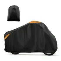 Unique Bargains 90.55' Length Motorcycle Cover Motorbike Cover All Season Waterproof Outdoor Rain Dust Sun Protection