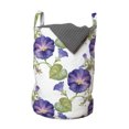 thumbnail image 1 of Floral Laundry Bag, Romantic Vintage Style Soft Watercolor Garden Concept Purple Gramophone Orchids, Hamper Basket with Handles Drawstring Closure for Laundromats, 13" x 19", Multicolor, by Ambesonne, 1 of 4