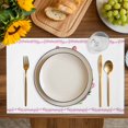 thumbnail image 4 of Happy Easter Placemats Set of 4, Rabbits Bows Spring Tulips Eggs Pastoral Placemats for Dining Table, Place Mats for Kitchen Tabletop, Waterproof Wipeable Dining Table Mats Set, 4 of 9