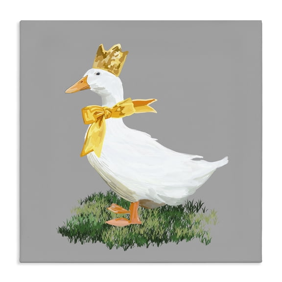 Stupell Industries Eclectic Goose with Crown Canvas Art, 17 x 17, by Amelia Noyes