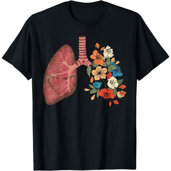 Pulmonologist Floral Lung Anatomy Respiratory Life Women T-Shirt