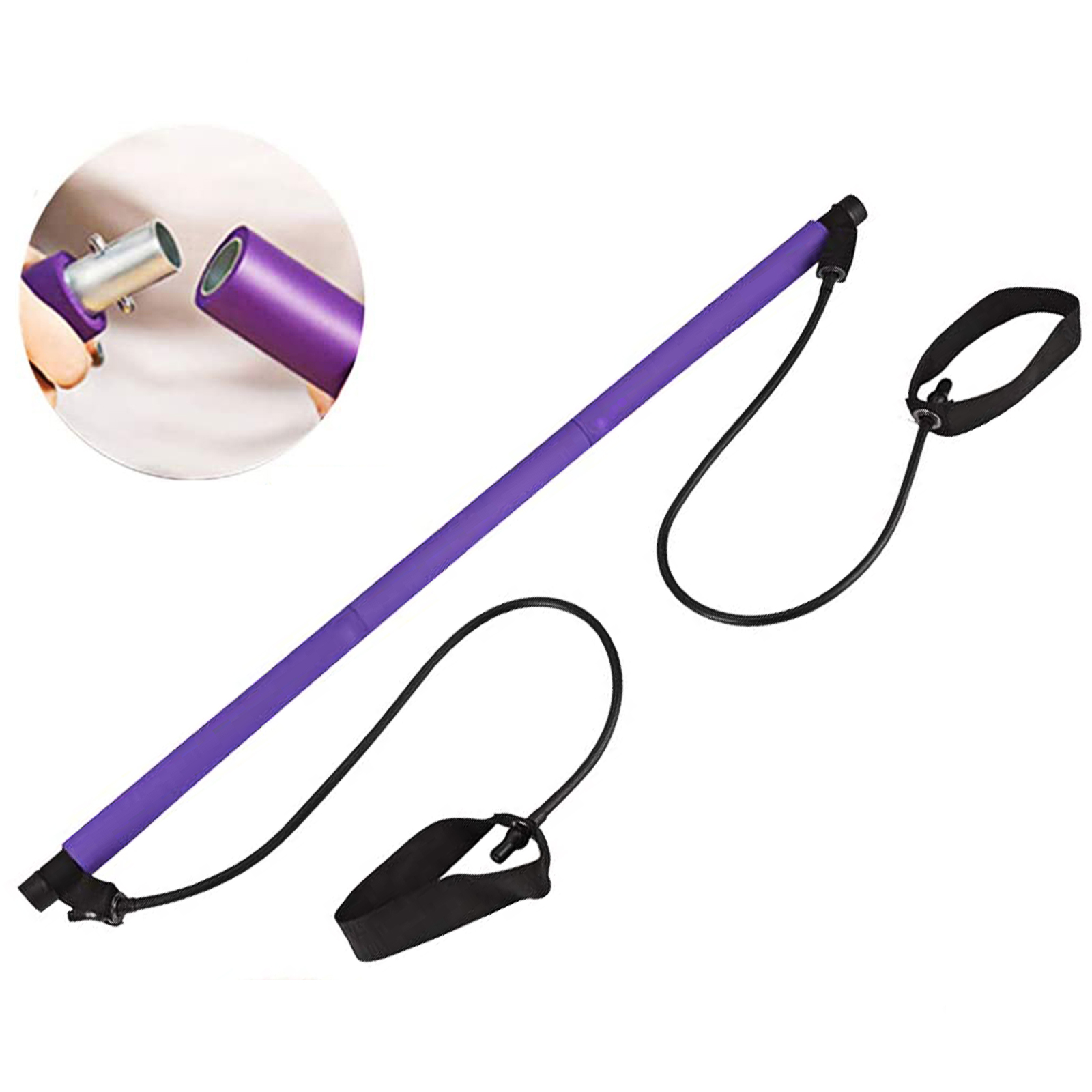 Portable Pilates Bar Kit with Resistance Band Pilates Stick Exercise