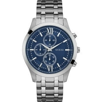 Guess Men's Blue Face Chronograph with Stainless Steel Case & Bracelet W0875G1