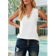 thumbnail image 4 of Top de Tirantes Holgado Sin Mangas con Cuello en V y Encaje de Pestañas de Verano, , Talla XL, 4 of 10