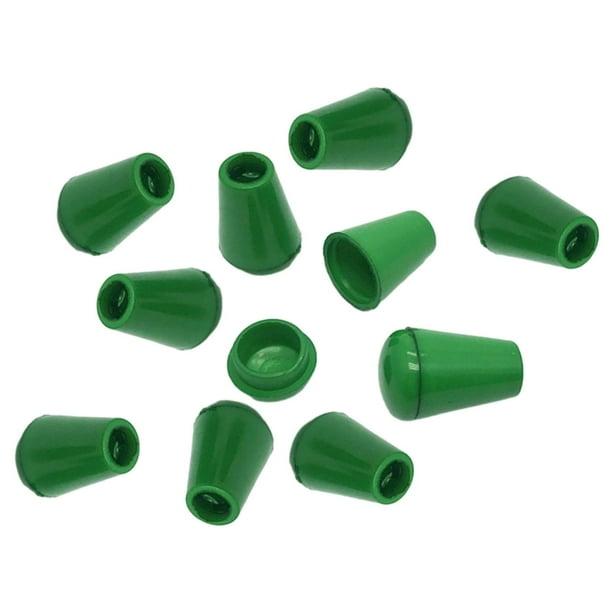 10 piezas de topes de campana, sujetadores, tapas desmontables, extremos de cuerda de tracción, clips de palanca Verde