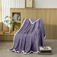 thumbnail image 2 of Xuniizn Soft Blankets, Throw Blanket for Couch, Flannel Sherpa Blanket Fleece Blanket for Adults, Cozy, Plush, Thicken, Reversible, Machine Washable, Purple, 2 of 7