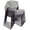 Gray, variant on Zeng Stack Plastic Chair (4 pack) in Blue
