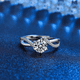 thumbnail image 5 of Anillo De Promesa Plata 925 Hombre Y Mujer Ajustables Plata, 5 of 5