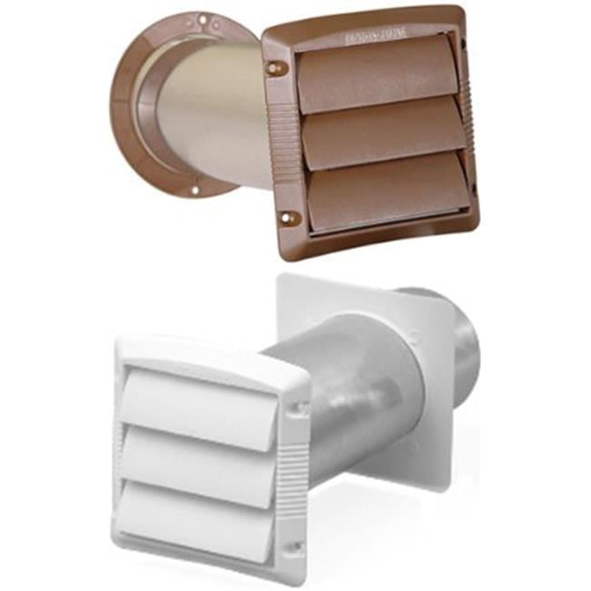 Dundas Jafine LPVB4BZ 4 in. 3Louver Dryer Vent Hood, Brown
