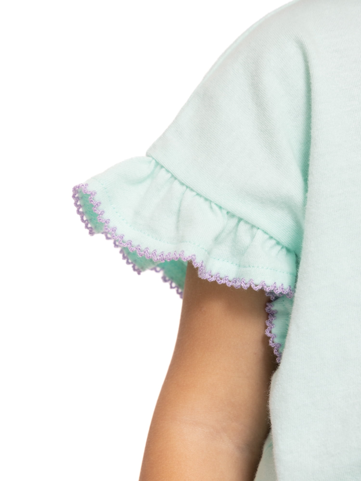 The Little Mermaid Ariel Toddler Girls Ruffle Graphic Tee with Short Sleeves, Sizes 12M-5T