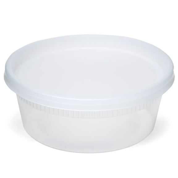 Pactiv 8 oz Newspring YL2508 DELItainer Clear Round Deli Container Combo Pack 240/CS