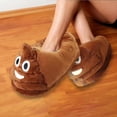 thumbnail image 2 of Funny Poo Slippers Cute Expressions Warm Memory Foam Plush House Shoes Soft And Comfortable Non-slip Winter Slippers, 2 of 5