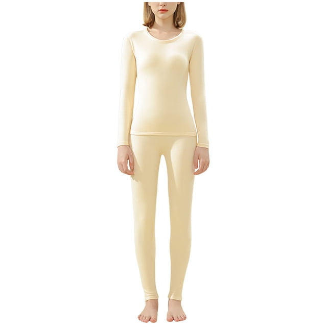 Women Base Layer, Casual Thick High Elastic Warm Thermal, Women's Base Layer Set