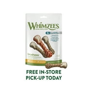 Whimzees Daily Use Pack Dental Treats for Dogs, Medium Brushzees Bag of 7