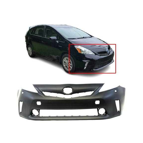 DCP Front Bumper Cover For 2012-2014 Toyota Prius V LED Primed TO1000390