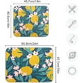 thumbnail image 6 of GZHJMY Lemon Flower Blue Dish Drying Mat Countertop Protector Kitchen Decor 18" × 24", 6 of 6
