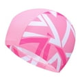 thumbnail image 4 of COM1950s Swimming Caps for Girls, Children's Swimming Cap Printed Comfortable Cloth Cap Baby Swimming Elastic Cap, 4 of 5