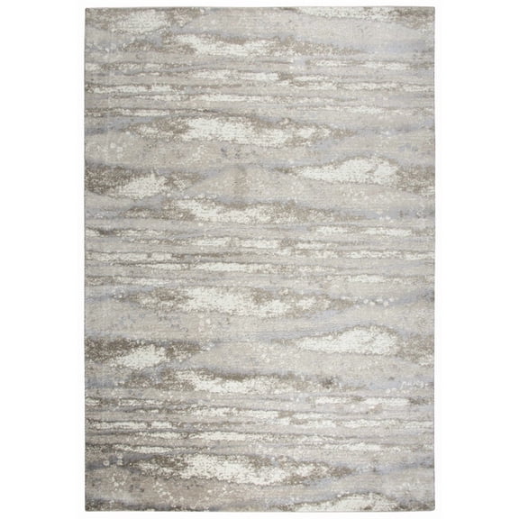 Encore 8' x 10' Abstract Beige/Gray/Rust/Blue Power-Loomed Area Rug