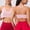 Pink, variant on SCSAlgin Strappy V Neck Sport Bra for Women, Padded Seamless Wireless Supportive Racerback Criss Cross Workout Yoga Bra