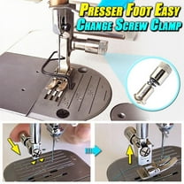 Presser Foot Easy Change Screw Clamp, Sewing Machine Presser Foot Adapter, Quick Presser Foot Changer for Sewing and Quilting Projects