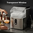 thumbnail image 4 of KISSAIR Nugget Ice Maker Countertop, 35lbs/24H with Self-Cleaning Function, Portable Sonic Ice Machine for Home/Office Stainless Steel,Sliver, 4 of 7