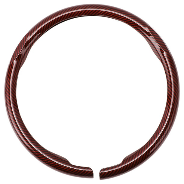 Funda de volante Unique Bargains Protector de volante para coche 14.96" Patrón de fibra de carbono rojo 1 pieza
