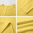 thumbnail image 6 of ZJXFGS Long Sleeve Thermal Shirt for Women Long Sleeve Shirt for Women Lightweghit Fleece Tops 2025 Crew Neck Basic T Shirts Yellow 3XL, 6 of 7