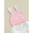 thumbnail image 5 of Inevnen My First Easter Baby Girl Boy Outfits 3PCS Infant Romper Bunny Pants Hat Clothes Set, 5 of 9