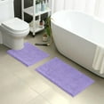 thumbnail image 2 of 2 Pieces Bathroom Rugs, Ultra Soft Non Slip Absorbent Chenille Toilet Bath Mat Set (Lavender), 2 of 6