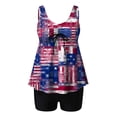 thumbnail image 5 of Siilsaa Tankini Swimsuit for Women 4Th July Independence Day American Flag Print Swim Flag Swim Sports Swimwear Bathing Suit Red,S, 5 of 5