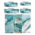 thumbnail image 5 of Kitchen Valances for Window, Teal Marble Gold Foil Light Filtering Rod Pocket Valance Curtain, Gradient Ink Abstract Art &nbsp;Short Curtains Window Topper for Bedroom Bathroom Living Room 54x18in, 5 of 7