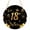 Gold, variant on Happy 18th Birthday Round Front Door Welcome Sign, 7.8 Inch Wall Hanging Decor for Indoor Outdoor, Black Golden Balloon Cake Fireworks Home Porch Hanger Decorations for Holiday Gift
