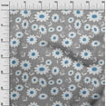 thumbnail image 3 of oneOone Cotton Flex Light Gray Fabric Florals Craft Projects Decor Fabric Printed By The Yard 40 Inch Wide, 3 of 4