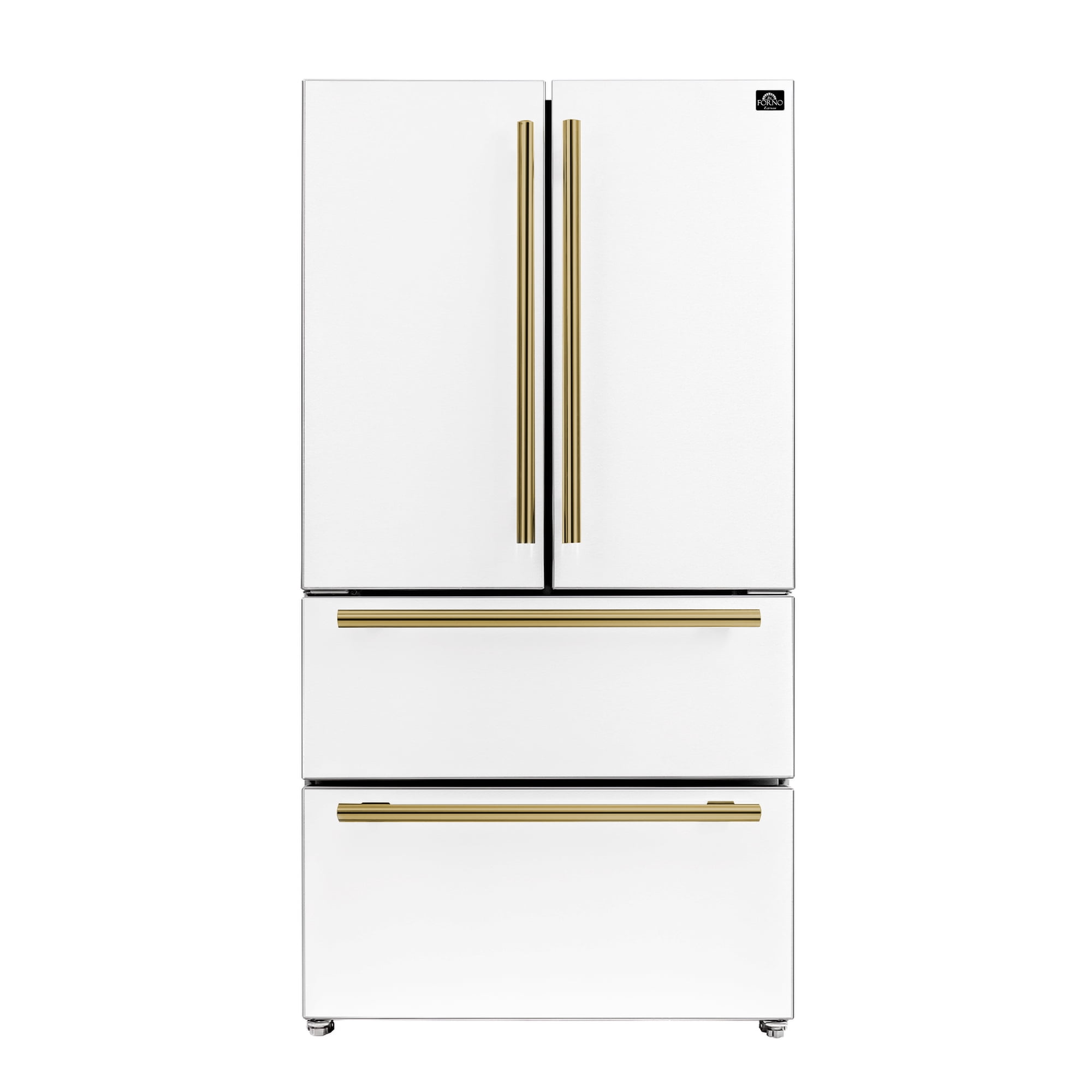 Forno Espresso Moena 36-inch French Door Refrigerator in White, 19.2 Cu.ft