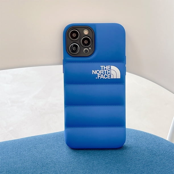 Lujo de la cara norte 3D abajo chaqueta de la caja del teléfono para el iPhone 11 Pro Max X XS MAX XR 7 8 Plus 11Pro a prueba de golpes de silicona suave cubierta de la caja de protección de la Cámara Gao Jiahui unisex