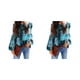 thumbnail image 2 of Camisa de mujer sweethay Verano cuello Casual Elegante blusa bohemia Azul M METRO 2Conjunto, 2 of 6