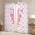 thumbnail image 2 of Homewish Bowknot Letter Monogrammed T Curtains Pack of 2 (42x84 Each) for Teens Female Girls,Dreamy Princess Curtains Blackout,Love Heart Print Bedroom Curtains,Ultra Soft Home Decor, 2 of 6