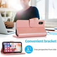 thumbnail image 5 of Funda tipo cartera de PU con tapa para iPhone X/XS, estilo empresarial, con cordón, ranuras para tarjetas, función atril, compatible con carga magnética, a prueba de caídas, protección total., 5 of 5
