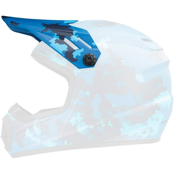Z1R Rise Camo 2 Youth Helmet Replacement Visor/Peak Blue