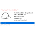 thumbnail image 2 of Hood Release Cable - Compatible with 2001 - 2007 Volvo V70 2002 2003 2004 2005 2006, 2 of 2